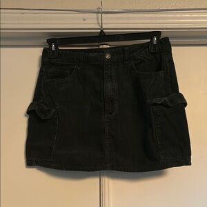 Dark green Corduroy Mini Skirt